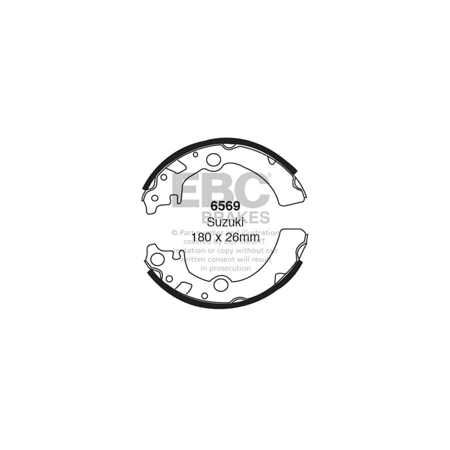 EBC 6569 Suzuki Wagon-R Rear Brake Shoes 1 | Casma Car Parts