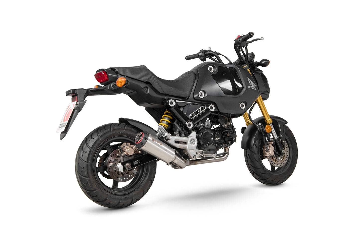 Scorpion PHA199SYSSEO Honda MSX 125 Red Power Full System - Brushed Stainless Steel Sleeve | Casma UK