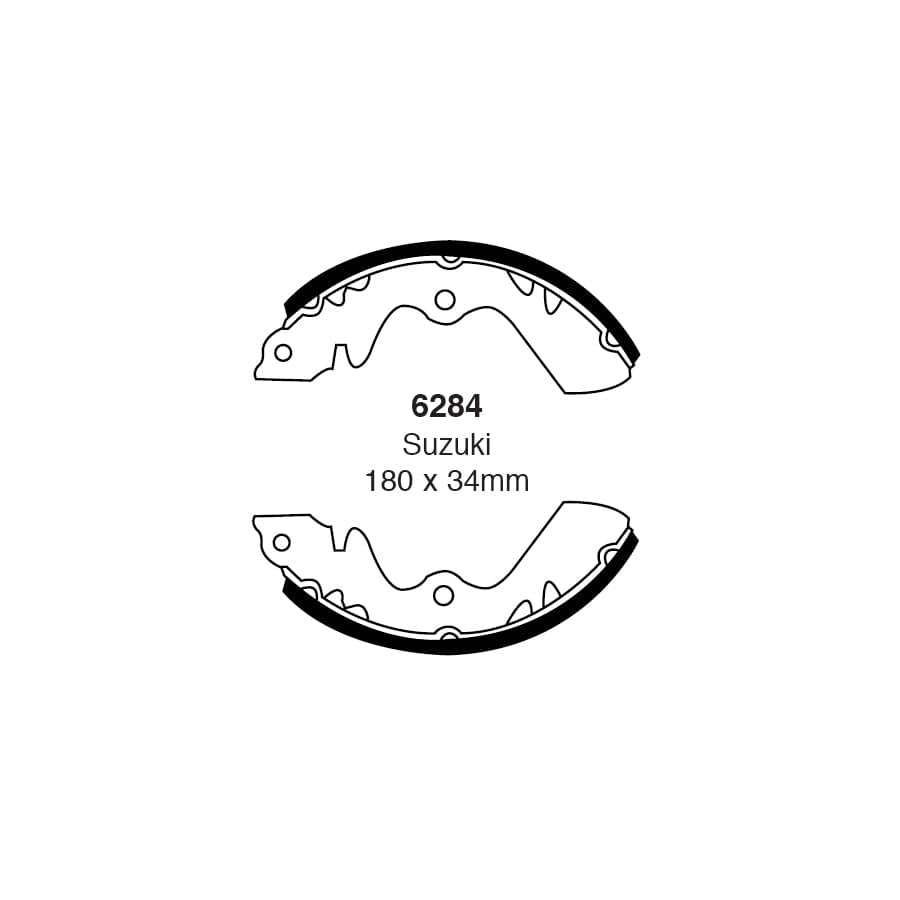 EBC 6284 Suzuki Carry Front/Rear Brake Shoes 1 | Casma Car Parts