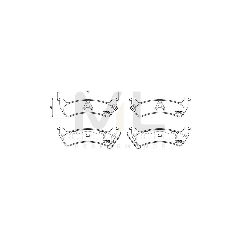 Brembo P 37 012 Brake Pad Set For Jeep Grand Cherokee I (Zj, Zg) With Acoustic Wear Warning | ML Performance Car Parts