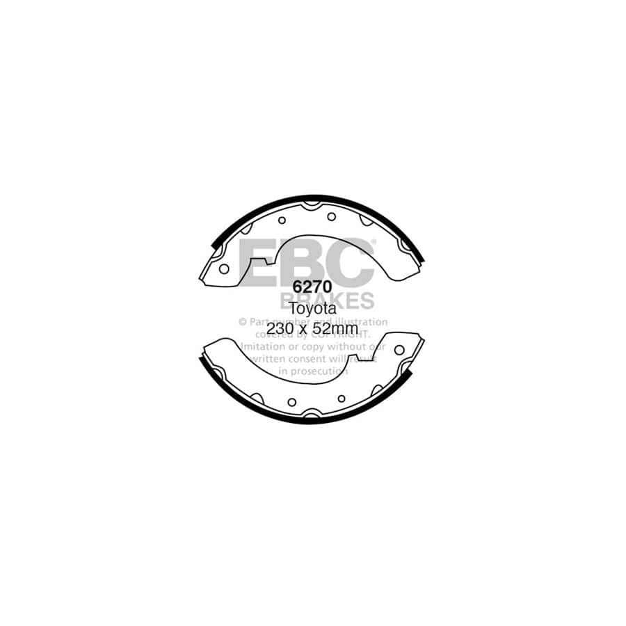 EBC 6270 Toyota Hi-Ace Front/Rear Brake Shoes 1 | Casma Car Parts