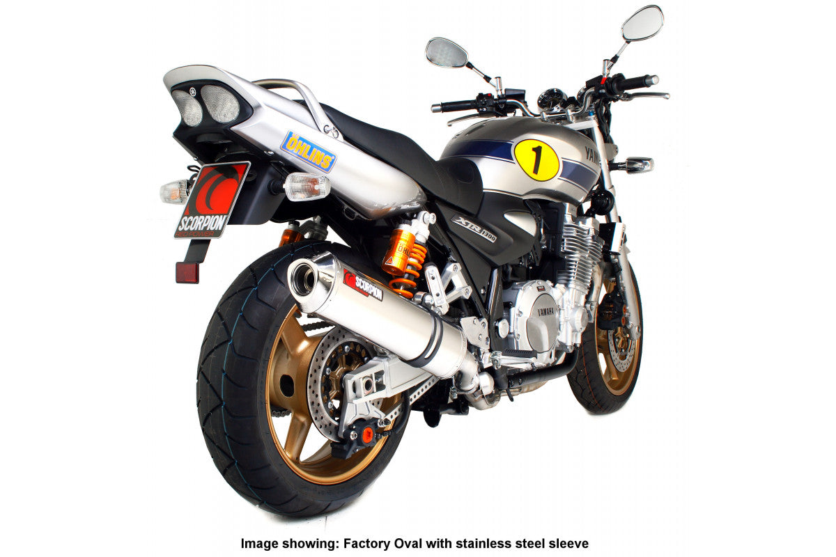 Scorpion EYA80SEM Yamaha XJR1300 Factory Round Slip-On - Polished Stainless Steel Sleeve | Casma UK