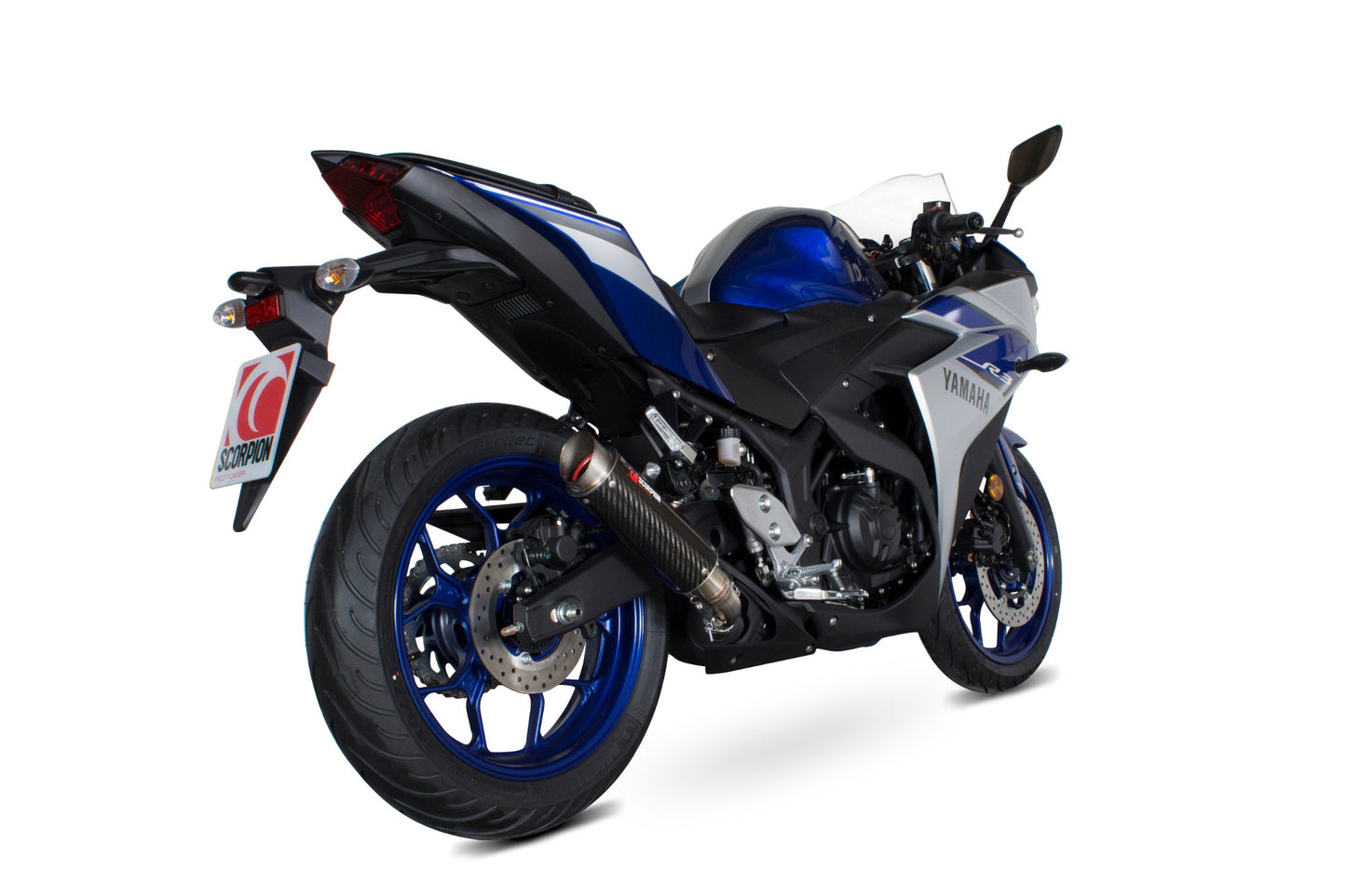 Scorpion YA1001CEM Yamaha YZF-R3 Rp1-Gp Slip-On - Carbon Fibre Sleeve | Casma UK