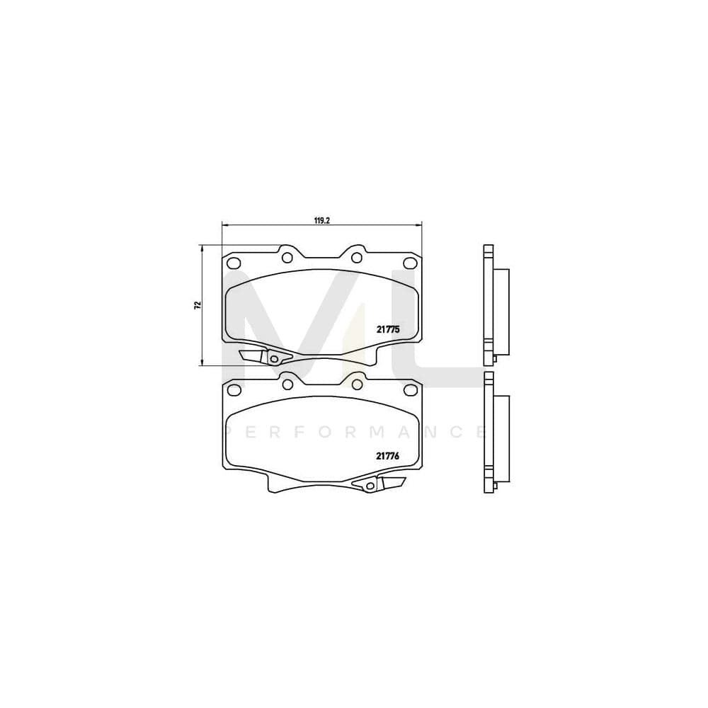 Brembo P 83 025 Brake Pad Set With Acoustic Wear Warning | ML Performance Car Parts