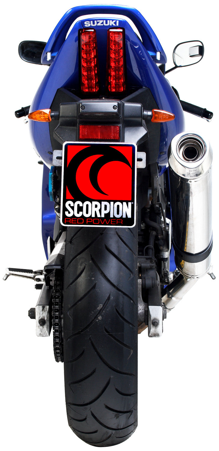 Scorpion ESI84SEO Suzuki SV650 Factory Oval Slip-On - Polished Stainless Steel Sleeve | Casma UK
