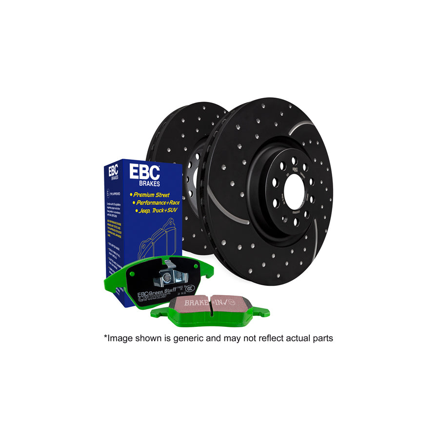 EBC PD11KR089 Honda Rover Greenstuff Rear Brake Pad & GD Disc Kit - Akebono Caliper 1 | Casma Car Parts