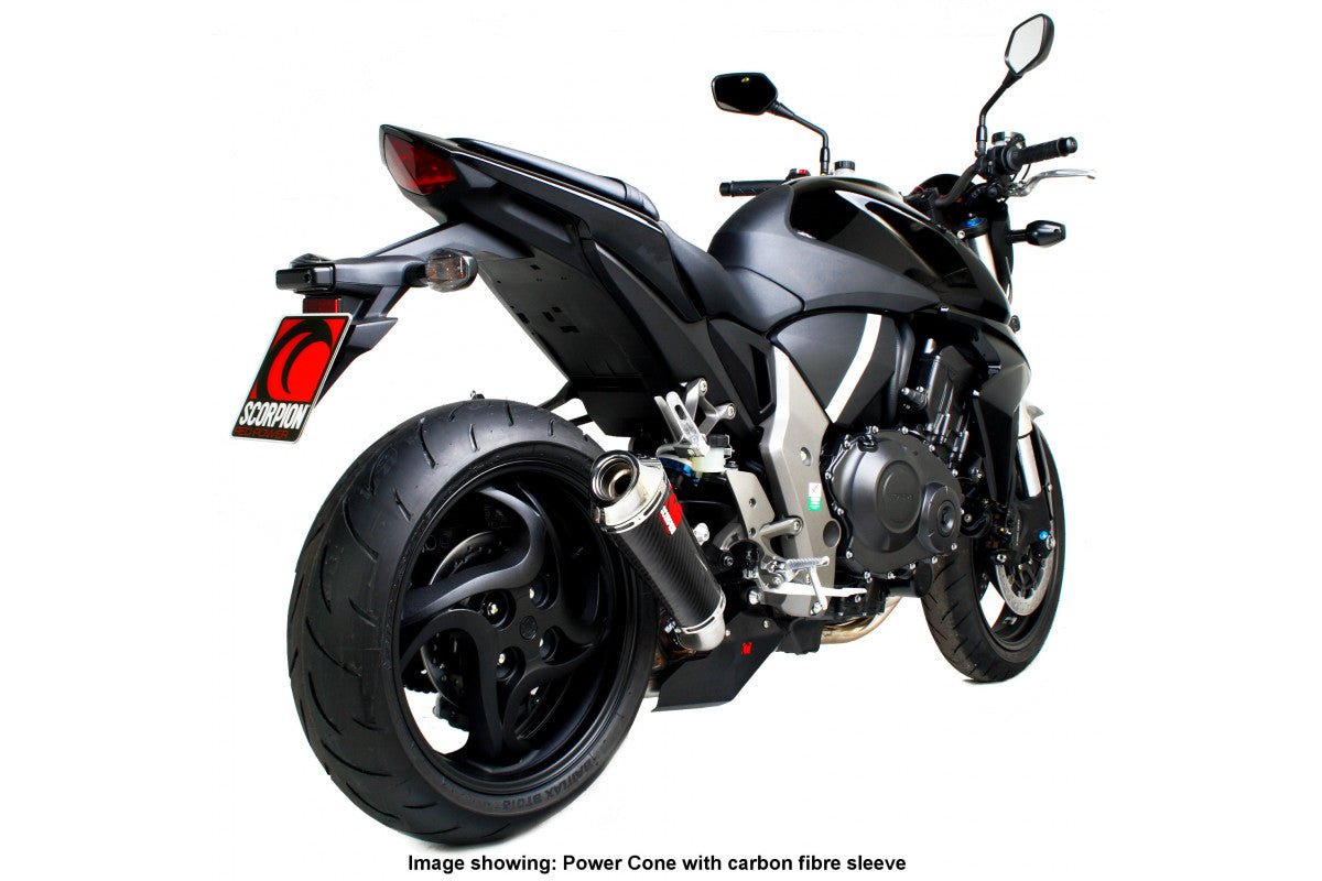 Scorpion EHA101SEO Honda CB1000 R Power Cone Slip-On - Polished Stainless Steel Sleeve | Casma UK
