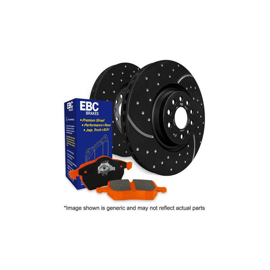 EBC PD15KF782 Seat Ibiza (6P) Orangestuff Front Brake Pad & GD Disc Kit - Girling/TRW Caliper 1 | Casma Car Parts