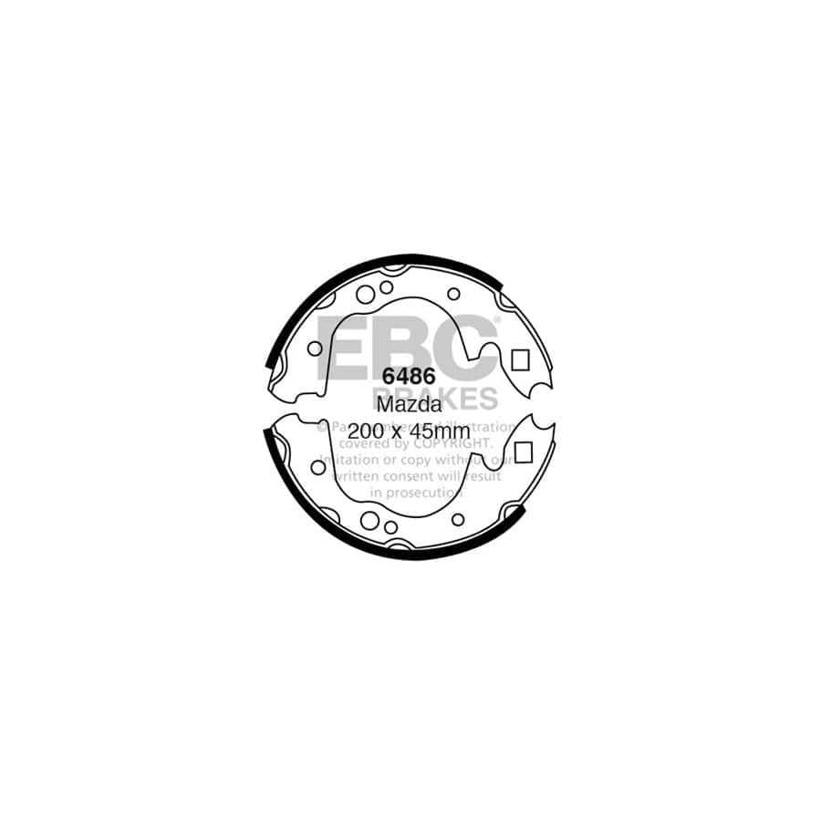 EBC 6486 Mazda E1600 Panel Van Rear Brake Shoes 1 | Casma Car Parts