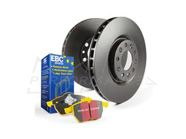 EBC Audi 8X Yellowstuff 4000 Series Front Sport Brake Pads & Premium OE Replacement Plain Discs Kit - ATE Caliper (S1 & A1) | Casma
