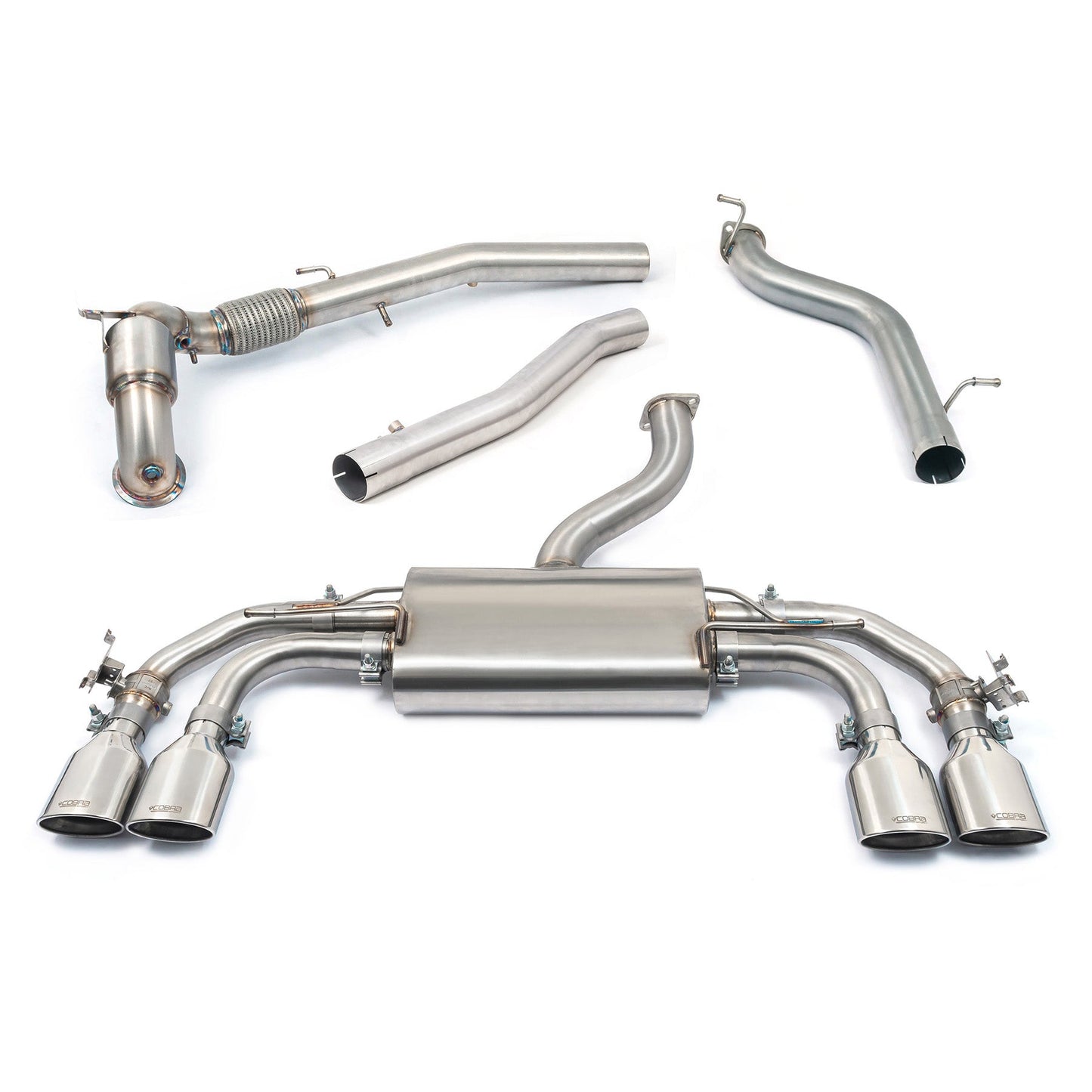 Cobra Exhaust VW Golf R (Mk8) 2.0 TSI (21+) Valved Turbo Back Performance Exhaust