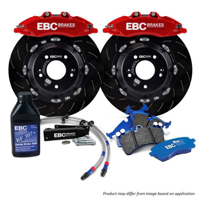 EBC BBK045RED1 Big Brake Kit Front 355x32mm Curved Slotted Apollo6 Red