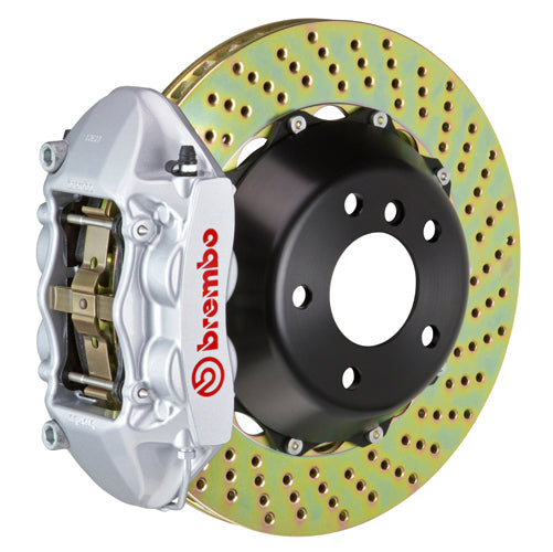 Brembo 2P-.8002A 4-Piston Monobloc Calipers 345x28mm (13.6") 2-Piece Discs Brake Disc (Rear)