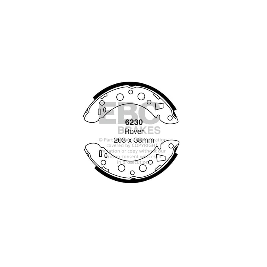 EBC 6230 Triumph TR7 Rear Brake Shoes 1 | Casma Car Parts