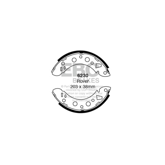 EBC 6230 Triumph TR7 Rear Brake Shoes 1 | Casma Car Parts