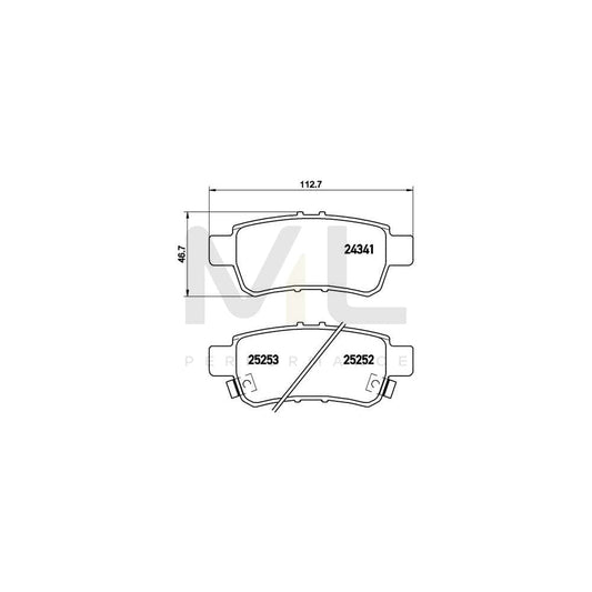 Brembo P 28 062 Brake Pad Set With Acoustic Wear Warning | ML Performance Car Parts