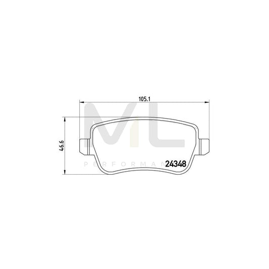 Brembo P 23 101 Brake Pad Set For Fiat Croma Excl. Wear Warning Contact | ML Performance Car Parts