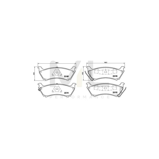Brembo P 50 040 Brake Pad Set Suitable For Mercedes-Benz Ml-Class (W163) With Acoustic Wear Warning, With Piston Clip | ML Performance Car Parts