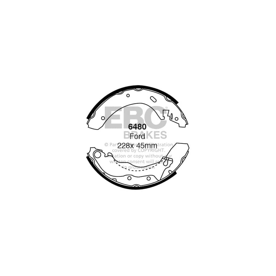 EBC 6480 Ford Rear Brake Shoes 1 | Casma Car Parts
