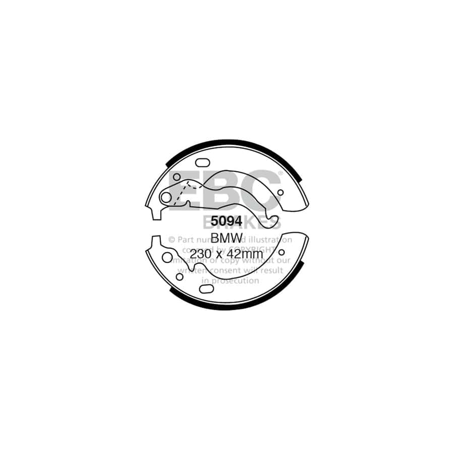 EBC 5094 BMW Rear Brake Shoes 1 | Casma Car Parts