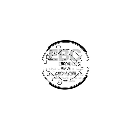 EBC 5094 BMW Rear Brake Shoes 1 | Casma Car Parts