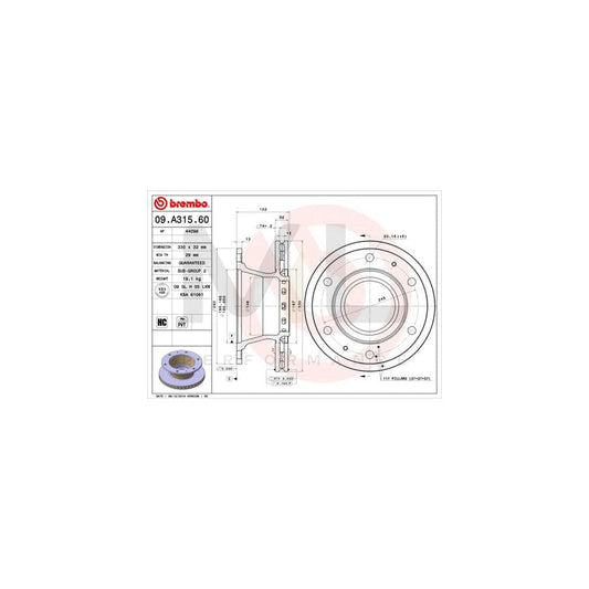 BREMBO COATED DISC LINE 09.B287.41 Brake Disc Internally Vented, Coated, High-carbon, with bolts/screws | ML Performance Car Parts