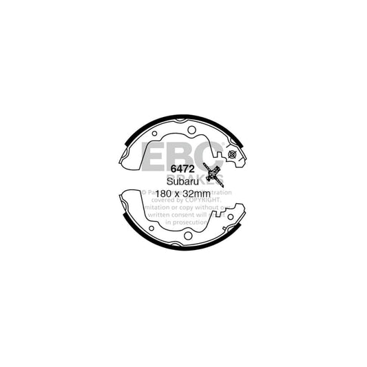 EBC 6472 Subaru 700 Rear Brake Shoes 1 | Casma Car Parts