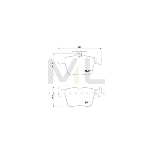 Brembo P 85 124 Brake Pad Set Excl. Wear Warning Contact | ML Performance Car Parts