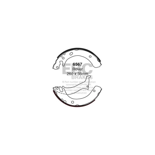 EBC 6567 Land Rover Freelander Rear Brake Shoes 1 | Casma Car Parts