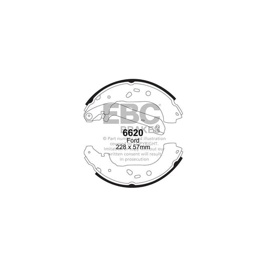 EBC 6620 Ford Rear Brake Shoes - ATE Caliper (Inc. Tourneo Connect & Transit Connect) 1 | Casma Car Parts
