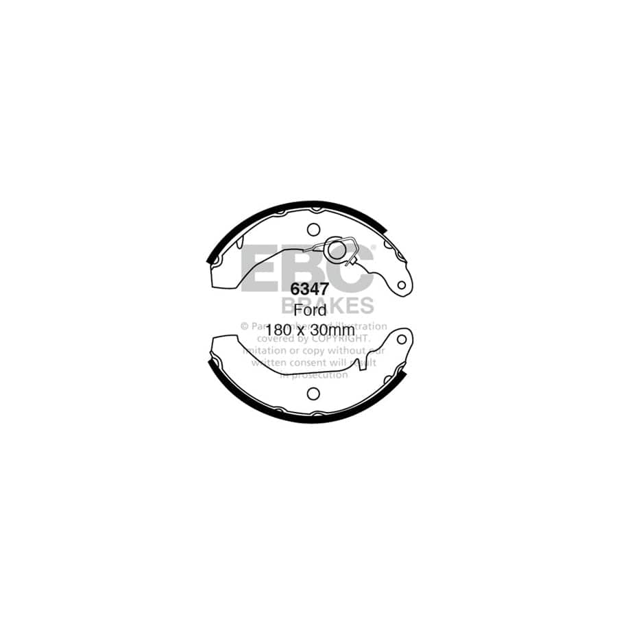 EBC 6347 Ford Fiesta Rear Brake Shoes 1 | Casma Car Parts