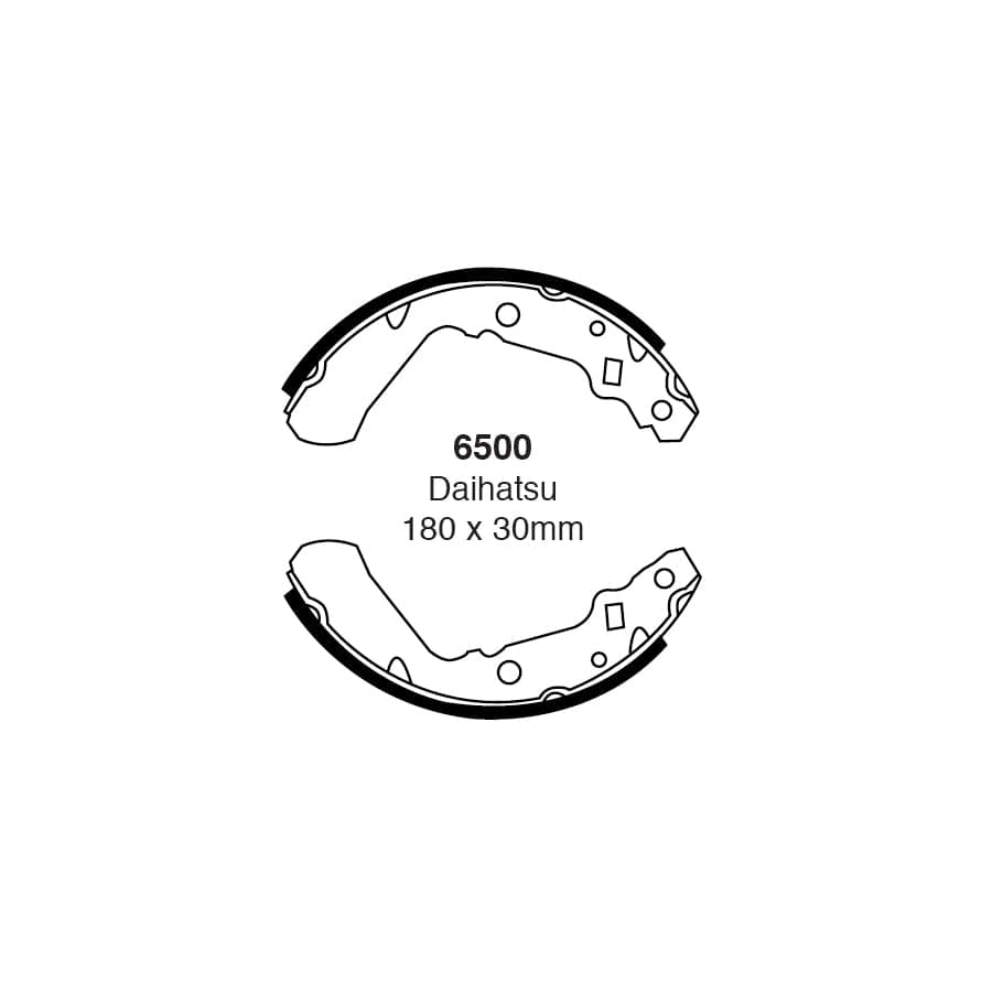 EBC 6500 Daihatsu Mira Rear Brake Shoes 1 | Casma Car Parts
