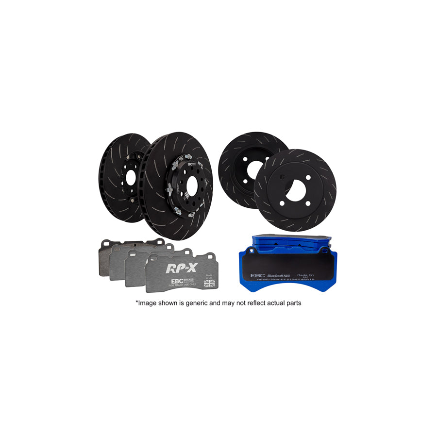EBC P2DK036RPX Honda Civic Full Vehicle Kit RPX Full Race Pads & 2-Piece Fully-Floating Discs - ATE Caliper 1 | Casma Car Parts