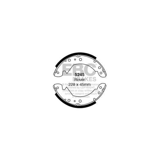 EBC 5245 Austin Princess Wolseley Rear Brake Shoes 1 | Casma Car Parts