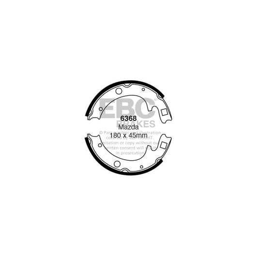 EBC 6368 Mazda E1600 Panel Van Rear Brake Shoes 1 | Casma Car Parts