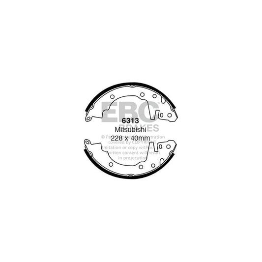 EBC 6313 Mitsubishi Rear Brake Shoes (Inc. Galant & Lancer) 1 | Casma Car Parts
