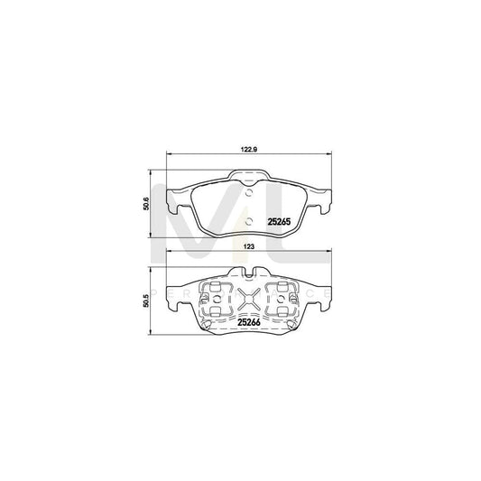 Brembo P 68 057 Brake Pad Set Excl. Wear Warning Contact | ML Performance Car Parts