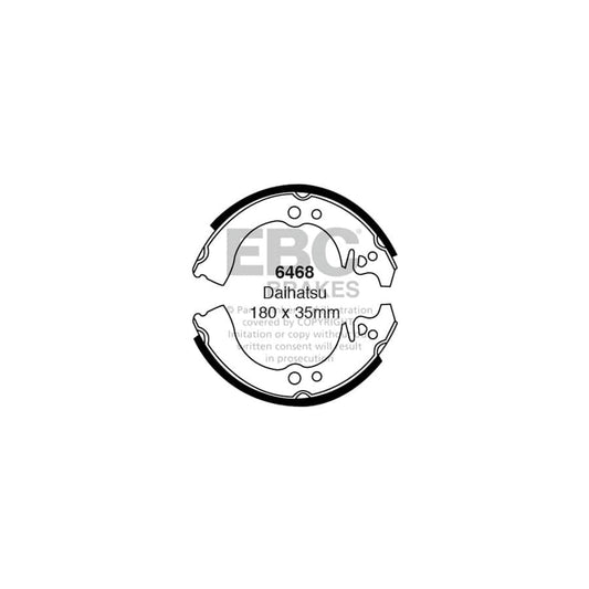 EBC 6468 Daihatsu Rear Brake Shoes (Inc. Cuore, 850, Hi-Jet) 1 | Casma Car Parts