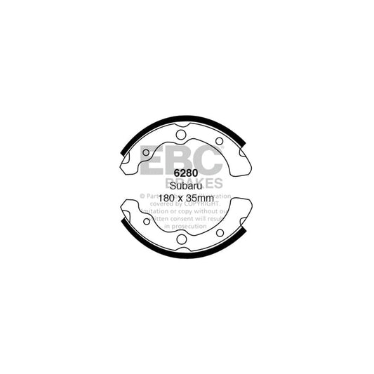 EBC 6280 Subaru Leone Rear Brake Shoes 1 | Casma Car Parts