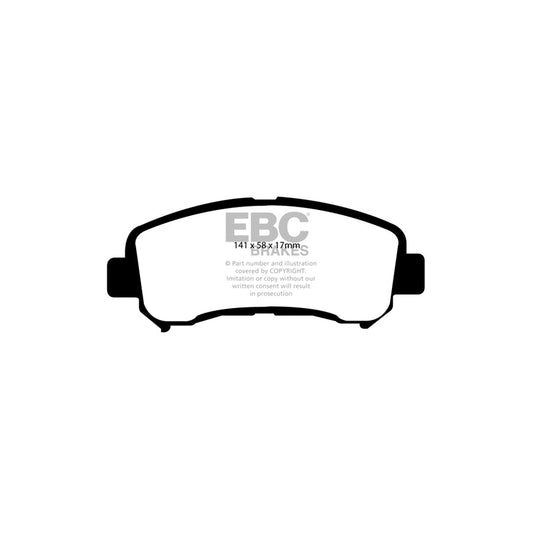 EBC PD01KF1109 Nissan X-Trail Greenstuff Front Brake Pad & Plain Disc Kit  - Akebono Caliper 2 | Casma Car Parts