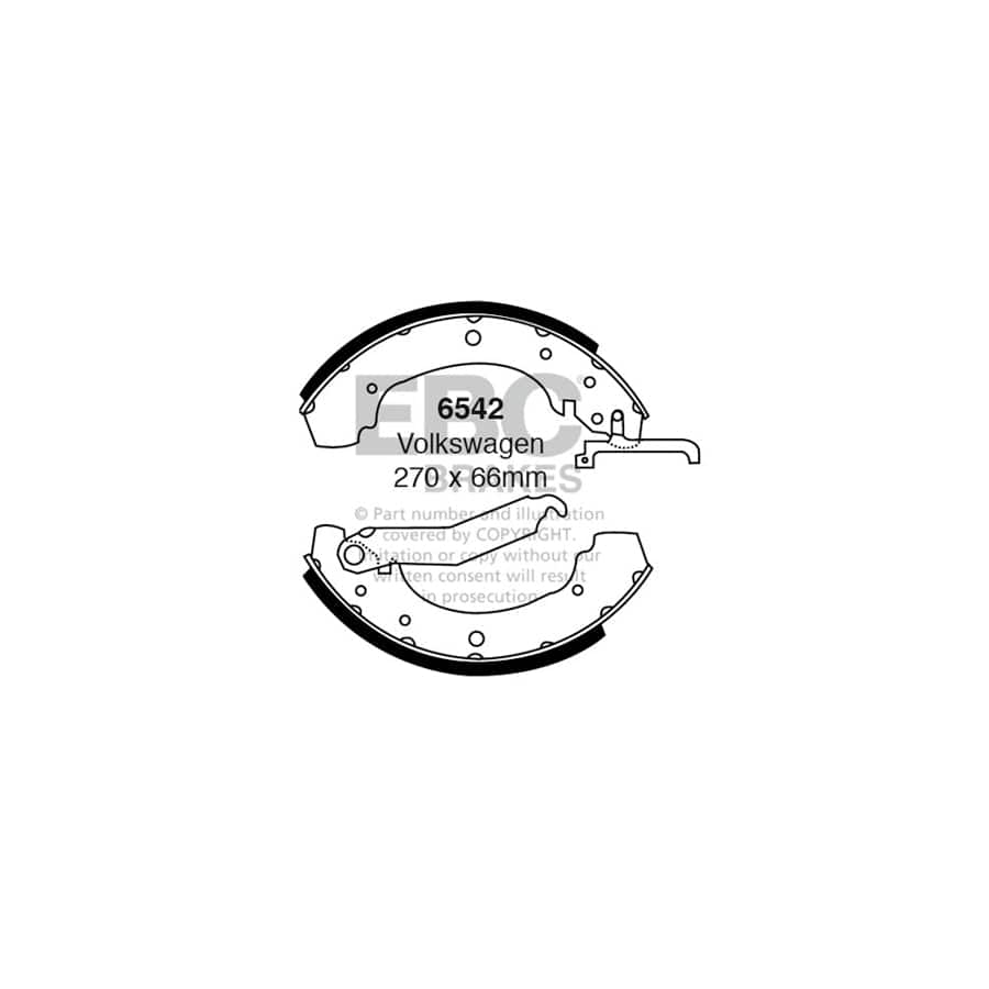EBC 6542 VW LT Rear Brake Shoes 1 | Casma Car Parts