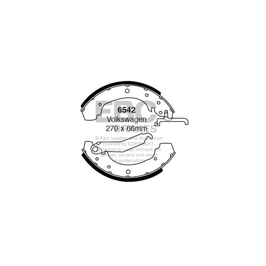 EBC 6542 VW LT Rear Brake Shoes 1 | Casma Car Parts