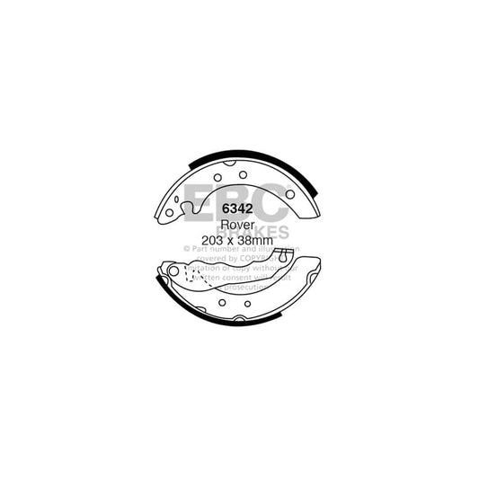 EBC 6342 Austin MG Rear Brake Shoes (Inc. Maestro & Montego) 1 | Casma Car Parts