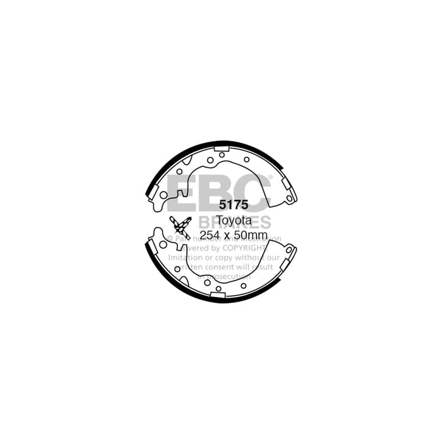 EBC 5175 Toyota Rear Brake Shoes 1 | Casma Car Parts