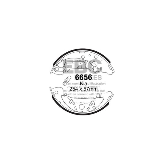 EBC 6656 Kia Rear Brake Shoes (Inc. Carnival & Sedona) 1 | Casma Car Parts