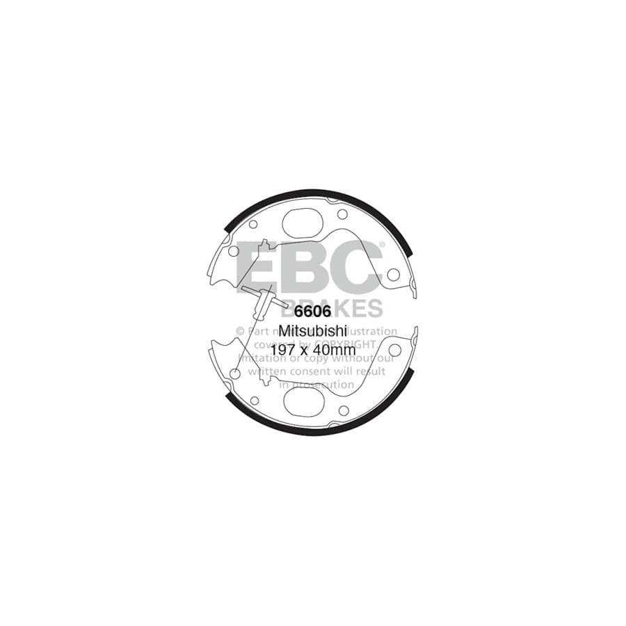 EBC 6606 Mitsubishi Rear Brake Shoes 1 | Casma Car Parts