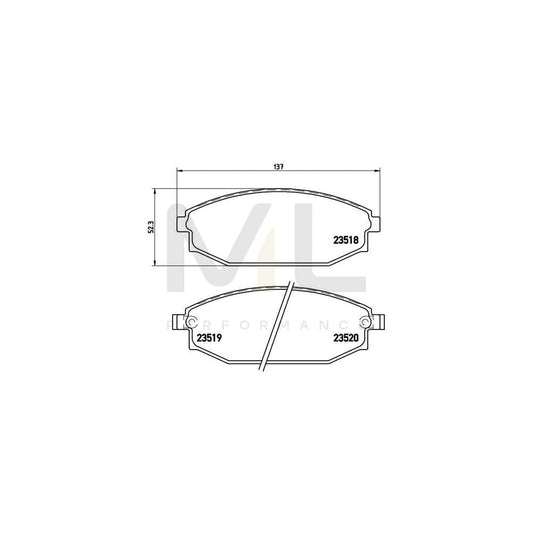 Brembo P 54 027 Brake Pad Set With Acoustic Wear Warning | ML Performance Car Parts