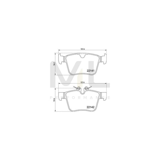 Brembo P 36 037 Brake Pad Set For Jaguar I-Pace (X590) Excl. Wear Warning Contact | ML Performance Car Parts