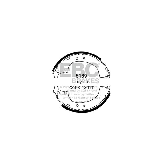 EBC 5169 Daihatsu Toyota Rear Brake Shoes 1 | Casma Car Parts