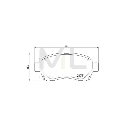 Brembo P 83 027 Brake Pad Set With Acoustic Wear Warning | ML Performance Car Parts